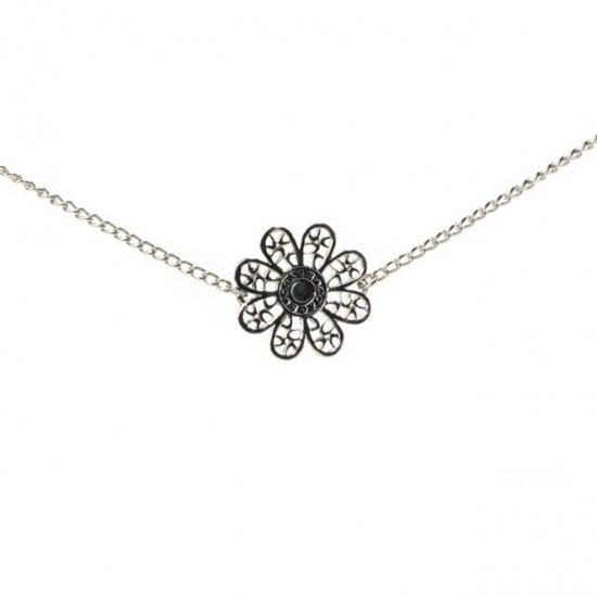 Coach Flower Silver Necklaces CYC